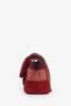 Pre-Loved Chanel™ 2015-16 Red Tweed Patterned 2.55 224 Double Flap Bag