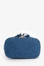 Versace Blue Denim Quilted Bucket Bag