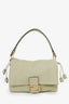 Fendi Sage Leather Mama Baguette Medium Shoulder Bag