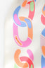 Pre-Loved Chanel™ 2022 Cream/ Multicolour Silk Bow Hair Tie