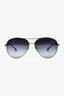 Pre-Loved Chanel™ Gun Metal/Denim 'Pilot' Sunglasses