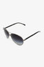 Pre-Loved Chanel™ Gun Metal/Denim 'Pilot' Sunglasses