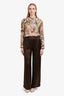Loewe Dark Brown Silk Pyjama Trousers Size M