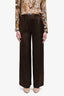 Loewe Dark Brown Silk Pyjama Trousers Size M