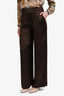 Loewe Dark Brown Silk Pyjama Trousers Size M