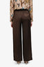Loewe Dark Brown Silk Pyjama Trousers Size M