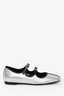 Hermès Silver Leather 'Lilia' Ballet Flats Size 36