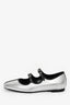 Hermès Silver Leather 'Lilia' Ballet Flats Size 36
