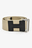 Hermès 2022 Beige/Black Canvas/Leather 'Nomade 40' Belt Size M