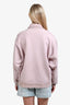 Miu Miu 2023 Pink Logo Half Zip-Up Polo Sweatshirt Size XS