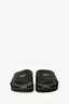Off-White Black Leather Logo Slides Size 39