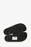 Off-White Black Leather Logo Slides Size 39