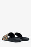 Gucci GG Supreme Monogram Berry Pool Slide Sandals Size 40