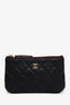Pre-Loved Chanel™ 2022 Black Caviar Leather O Case Mini Coin Pouch