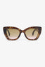 Fendi Brown Frame Zucca FF Logo Cat-Eye Sunglasses