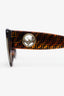 Fendi Brown Frame Zucca FF Logo Cat-Eye Sunglasses
