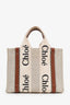 Chloé Beige/Brown Canvas Small Woody Tote Bag