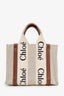 Chloé Beige/Brown Canvas Small Woody Tote Bag