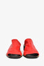 Acne Studios Red Leather Block Heel Sandals Size 37