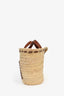 A.P.C. Raffia/Brown Leather 'Zoe' Tote Bag