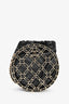 Pre-Loved Chanel™ Runway 2022 Black Lambskin Leather CC Logo Round Caged Crossbody Bag