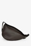 The Row Brown Leather Large Slouchy Banana Shoulder Bag