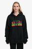 Gucci Black/Green/Red Cotton Logo Hoodie Size XXL