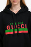Gucci Black/Green/Red Cotton Logo Hoodie Size XXL