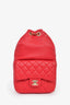 Pre-Loved Chanel™ 2015/16 Red Lambskin Leather Small Paris-Seoul Backpack