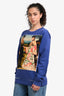 Gucci x Ignasi Monreal 2018 Blue Cotton 'Hallucination' Print Sweatshirt Size S