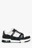 Louis Vuitton White Leather/Grey Monogram Denim Sneakers Size 39