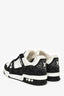 Louis Vuitton White Leather/Grey Monogram Denim Sneakers Size 39
