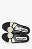 Louis Vuitton White Leather/Grey Monogram Denim Sneakers Size 39