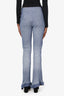 Chloe Blue Tweed/Silk Flare Leg Flare Size 38