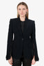 Alexander McQueen Black Lace Single Breasted Blazer Size 40
