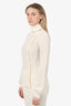 Saint Laurent White Silk Blouse With Wrap Scarf Size 38