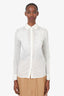 Roberto Cavalli White Embroidered Blouse Size 38