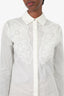 Roberto Cavalli White Embroidered Blouse Size 38
