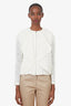 Maria Cornejo White Cotton Cropped Zip Up Jacket Size 2