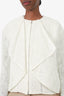 Maria Cornejo White Cotton Cropped Zip Up Jacket Size 2