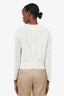 Maria Cornejo White Cotton Cropped Zip Up Jacket Size 2