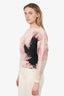 Alexander McQueen White/Pink Wool Bateau Neckline Sweater Size S