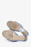 Valentino Blue Leather Quilted Leather Roman Stud Mules Size 38.5