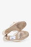 Valentino White Leather Quilted Leather Roman Stud Mules Size 38