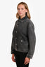 Pre-Loved Chanel™ 2023 Black Denim Glittered Logo Jacket Size 42