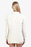 Pre-Loved Chanel™ 2019 White Faux Pearl Button La Pausa Tweed Blazer Size 44