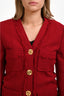 Pre-Loved Chanel™ Red 4 Pocket Tweed Jacket Est Size M