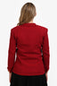 Pre-Loved Chanel™ Red 4 Pocket Tweed Jacket Est Size M