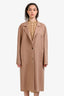 Miu Miu 2024 Brown Wool/Cashmere Logo Coat Size 36