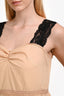 Gucci Beige/Black Lace Embellished Maxi Dress With Slip Dress Size 44